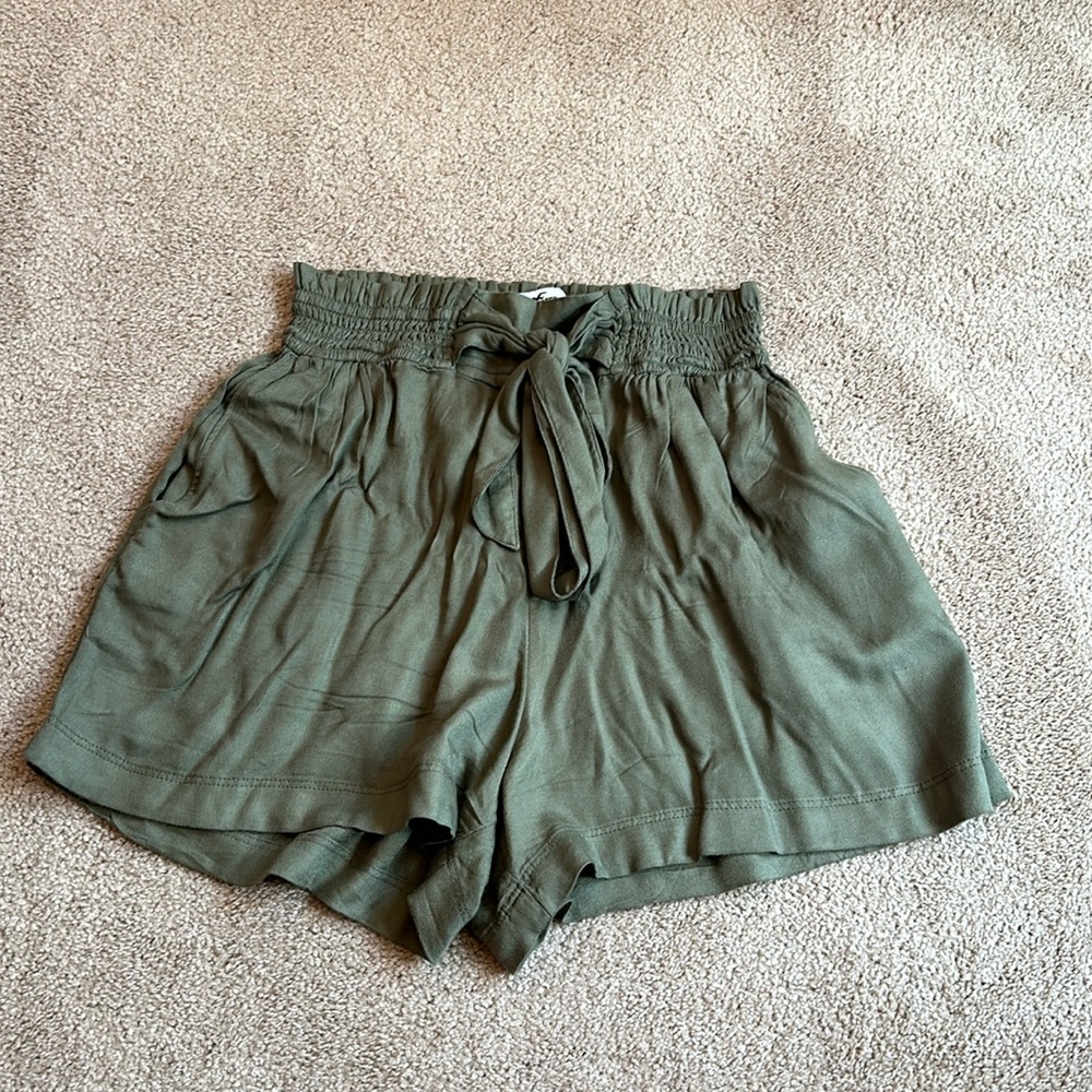 Flowy green shorts from Hollister